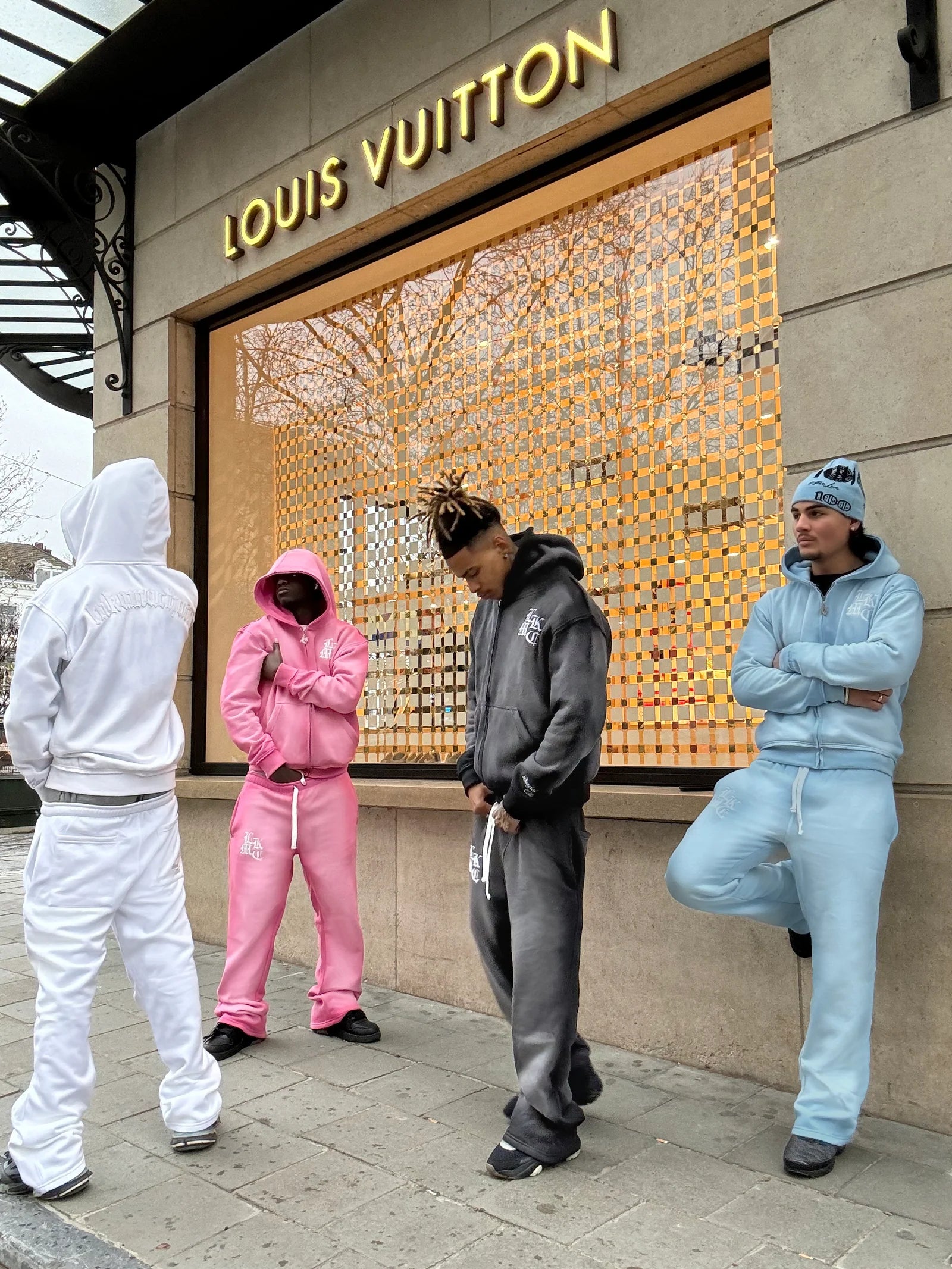 LUKAMACHAIN Flared Jogger Baby Blue