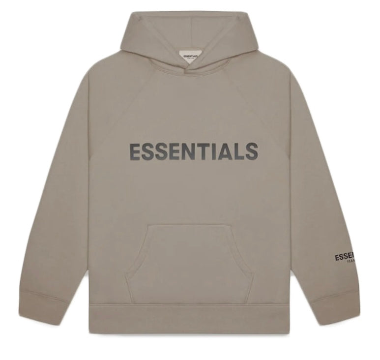 Fear of God Essentials Pullover Hoodie Applique Logo Taupe