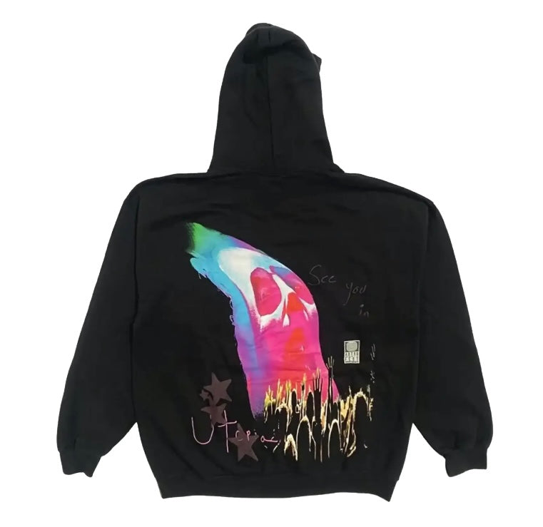 Travis Scott Face Melt Hoodie Black