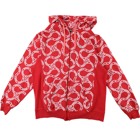 Chain Red Zipper Hoodie