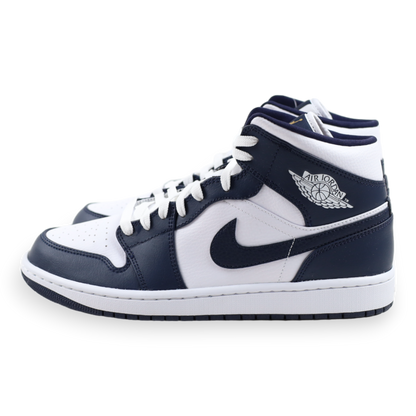 Jordan 1 Mid White Metallic Gold Obsidian