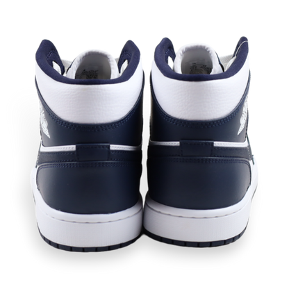 Jordan 1 Mid White Metallic Gold Obsidian