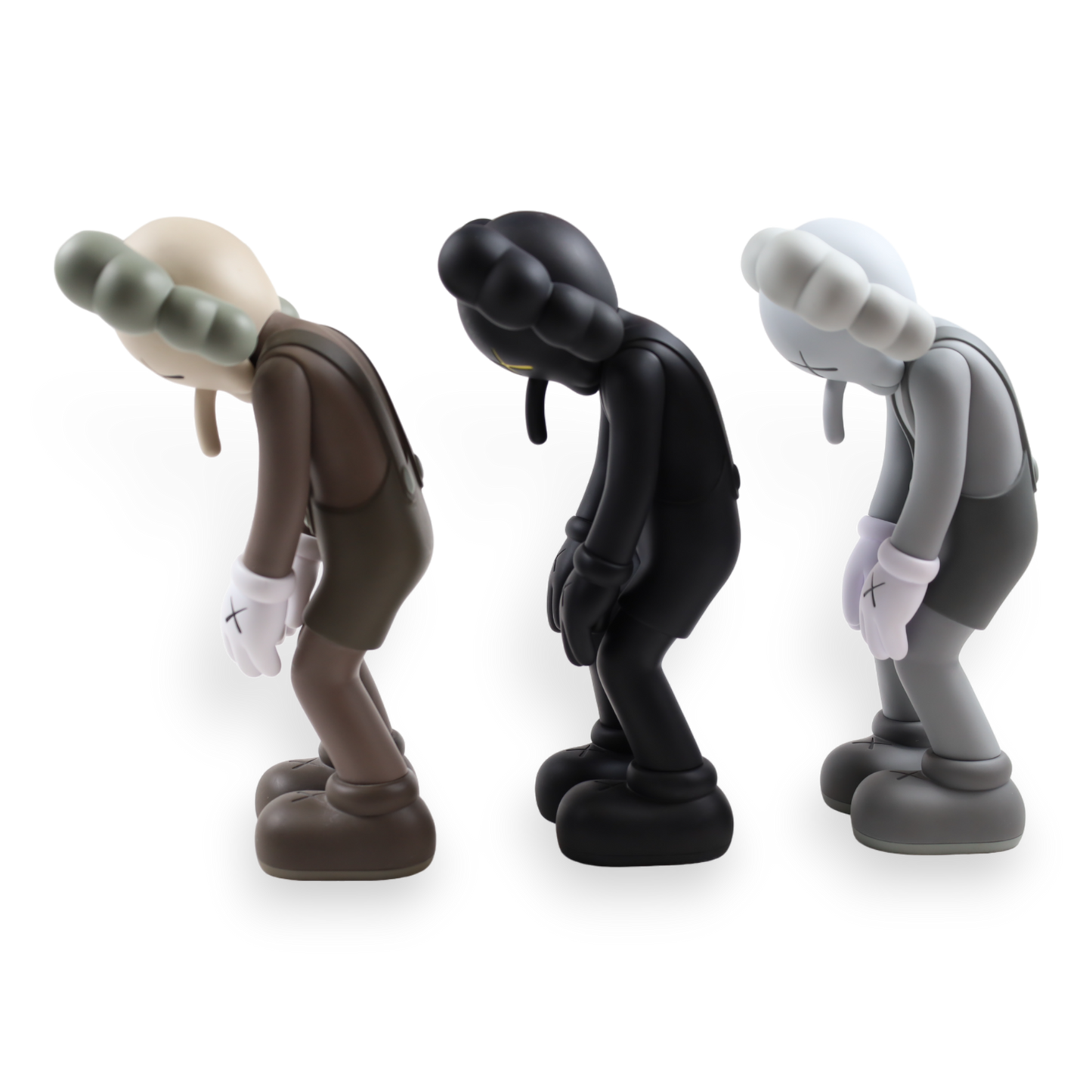 KAWS Small Lie Companion Vinyl Figure Black / Grey / Brown set